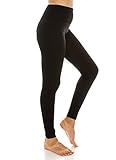 Sofra Damen Leggings aus Fleece, hohe Taille, Regular & Plus - Schwarz - Einheitsgröße