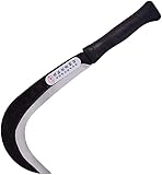 Clearing Sichel,Stahl Gras Sichel,Gartenarbeit Japanische Manganstahlklinge Halbmondförmige Sichel, Mehrzweck-Garten Unkraut Gras Sichel und Professionelle Landwirtschaft Sicherheit Sichel (C)