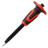 WEDOWELL Spitzkopfmeißel mit Handschutz, robuster Meißel, Größe 28,9 x 16 mm, Mauerwerkmeißel, Wärmebehandlung, Steinbetonmörtelstein zum Abreißen, Schnitzen, Brechen