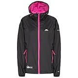 Trespass Qikpac Female Jacket, Black, M, Kompakt Zusammenrollbare Wasserdichte Jacke für Damen, Medium, Schwarz