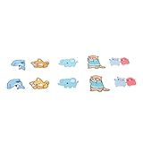 STOBAZA 10 Stück Teiliges Selbstklebende Cartoon Tier Aufnäher Bestickte Kleidung Patches zum Aufbügeln und Aufnähen DIY Flicken für Funktionskleidung Bunte Applikationen für