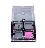 OJHFJMGH Ameisenkolonie, Ameisenfarmnest Acryl-Ameisenfarm DIY Familienstudie Ameisenverhalten Ameisenburg Feuchtigkeitsspendende natürliche Öko-Ausstellungsbox Ameisenhaus(Black)