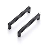 Ravinte 10 Stück Möbelgriffe Schwarz 128mm Griffe für Küchenschränke Schrankgriffe aus Edelstahl Schubladengriffe Schwarze Türgriffe für Küchenschränke