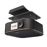 Hama Digitalradio für FM/DAB/DAB+ Empfang, DR350, unterbaufähig (Unterbau-Küchenradio, Farbdisplay, Weckfunktion, Netzbetrieb) Küche Unterbauradio, DAB-Radio, schwarz/Kupfer