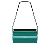 LILIIN Rasenwalze Gartenrolle Handwalze Gartenwalze Rasenwalze Befüllbar 57cm Metall Handwalze Rasenroller Gartenfräse Rasenlüfter-32cm Durchmesser, ca. 46L Füllvolumen, Grün