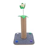 LOLIPPYY Kratzbaum für Katzen 40cm Kompakter Sisal Kratzpfosten mit Interaktivem Federball Stabiler Standfuß für Kätzchen Platzsparend für Innenräume Schützt Möbel vor Kratzern