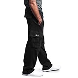 Herren-Seil Lockernde Taille Einfarbige Taschenhose Lockere Sporthose Jogging Hose Cargo Herren Hosen Mit Seitentaschen