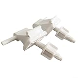 HavenDomicile 1 x WC-Sitz-Scharnier-Set, Breite 4 cm, für WC-Sitz, WC-Sitz-Scharnierzubehör, passend für die meisten Standard-Toilettensitze (weiß)