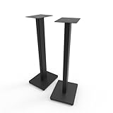 Kanto ST28 28” Universal Floor Speaker Stands for Bookshelf Speakers up to 13.6 kg | Pair | Black Steel w/Black MDF Base