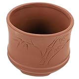 HYTROVE Terrakotta Blumentopf Retro Clay Pflanztopf für Sukkulenten und Kleine Pflanzen Stabiler Handgefertigter Übertopf für Garten und Desktop Platzsparender Pflanzkübel aus Robustem