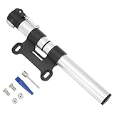 YUANKEECE Mini-Pumpe aus Aluminiumlegierung, tragbar, einziehbar, manuelles Umschalten, Luftballpumpe für Fahrrad