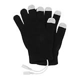 DEARMAMY USB Beheizbare Handschuhe Schwarz Elektrische Winterhandschuhe mit Touchscreen Funktion Warme Elastische Baumwollhandschuhe für Damen und Herren für Outdoor Aktivitäten und Büro