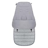 Geoyien Fußsack Kinderwagen, Fußsack Buggy, Fusssack Kinderwagen Baby Winter, Abnehmbar, Maschinenwaschbar, Rutschfest, Hält Babys im Winter Warm, Passend für die Meisten Kinderwagen (Grau 2)