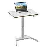 Leitz Ergo Compact Workstation Kleiner Elektrischer höhenverstellbarer Sitz-/Steh-Schreibtisch, 80 x 60 cm, Stehpult belastbar bis 80 kg, Mit Aufsteherinnerung, Für Büros & Home Office, Weiß, 65340001