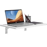 VEVOR Klapptisch Wandtisch 59,94 x 39,62 x 14,99 cm, Klappbar Küche Wandklapptisch Wandschreibtisch, Tisch für Studentenwohnheim Wohnzimmer Schlafzimmer Stabil Weiß Spanplatte 45,36 kg Tragfähigkeit