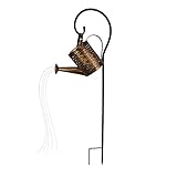Swsdee Solar Gießkanne Lichterkette Außen, LED Solarlampen Wasserdicht für Garten Terrasse Balkon, Vintage Metall Solar Lichter mit Schäferhaken, Solarleuchten für Garten Terrasse Balkon Hofweg Rasen