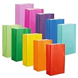 Thepaperbagstore 20 Regenbogen Partytüten aus Papier – 14x24.5x7cm - Bunte Geschenktüten aus Papier für Kinder- und Erwachsenenpartys, Geburtstage, Hochzeiten, Junggesellinnenabschiede und Süßigkeiten