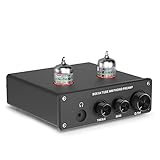 Plattenspieler-Phonographen-Vorverstärker mit Vakuumröhrenverstärker, Lautstärkeregler und Bass-/Höhen-Regler für HiFi-Audio-Verbesserung