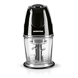 GOURMETmaxx Multi-Zerkleinerer mit praktischer Ein-Knopf-Bedienung | 600ml Volumen, 2 Edelstahl-Doppelklingen, leicht zu reinigen | Ideal zum Schneiden, Hacken & Mahlen