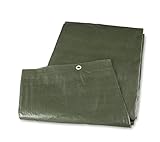 Mivos Universelle Abdeckplane 2 x 3 m - Grün - Wasserdicht Gewebeplane 90 g/m² - Schimmelresistent Schutzplane - Gartenplane mit Aluminiumösen