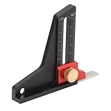 Msiud 0–50 mm Sägetisch HöHenmessgerät, Tiefenmesslineal Aus Aluminiumlegierung Mit Hohlem Design Tiefe Höhe Sägelehre Tischsäge für Holzbearbeitungs HöHenmesswerkzeuge Zuhause