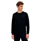Le Coq Sportif Herren ESS T/T Crew Sweat N°1 M Black Sweatshirt, schwarz, Large