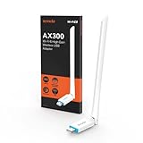 Tenda WLAN USB Stick Adapter für PC, AX300 2.4G 286Mbit/s, 6dBi Antenne, Soft-AP, WPA2, Windows 7/10/11, U2