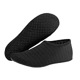 WLIHDB Strandsocken 2 Paar Strandsocken for Herren und Damen, Wasserschuhe, Barfuß-Strand-Pool-Schuhe, schnelltrocknende Aqua-Yoga-Socken for Surfen Schwimmen FüR Schwimmen(Black,XXL)