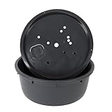 CLGarden Springbrunnenbecken Set mit ø 88cm GFK Deckel 150 Liter PE Becken für Springbrunnen Quellstein