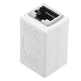 Mikikit Ethernet- weiblich auf weiblich kabel verbinder ethernet verteiler Auslauf telefon verlängerungskabel koax Koppler Cat-5- Ethernet-Extender-Adapter Plastik Weiß