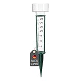 Lantelme Regenmesser mit Erdspieß 24cm x 8cm Kunststoff Glas | Niederschlagsmesser zur Wassermengenermittlung im Garten Gewächshaus und Landwirtschaft | Regenwassermesser für Outdoor und Gartenstecker