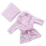 iplusmile 1 Satz Kinderbademantel Bademantel Bademantel Pyjama Für Kleinkinder Winterpyjama Für Babys -plüsch-Bademantel Schlafanzug Aus -Fleece Rosa Polyester
