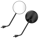 Nicrulp 2 Stück Lenkerendenspiegel 360° Drehbar, Motorrad Spiegel, Runde MotorradSpiegel, Motorrad Rückspiegel, Links/Rechts Anwendbar, für ATV, Roller, Cruiser, Scooter, Moped, Quad Roller