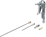 BGS 3215 | Druckluft-Ausblaspistole | Alu-Druckguss | mit 3 Düsen 25 - 100 - 200 mm | Druckluftpistole