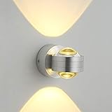 GHB 6W LED Wandleuchte Halb Globe Warmweß Wandlampe