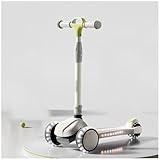 Dreifach-Monopattino, vielseitig zum Fahren und zusammenklappbar, mit verstellbarem Lenker, hervorragendes Monopattino für Anfänger für Kinder von 1 bis 12 Jahren,Grün,B