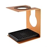 Aluminium-Kaffeefilterständer, mit rutschfester Basis, Hand-Tropfbereiter-Halter, für gebrühte Herstellung nach Hause, Tropfstation Auffangschale (Gold Dual Use)