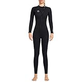 Zymoplas Dive SAIL 3MM Neoprenanzüge Taucheranzug Paarkleidung Einteilige Warmhaltende Badebekleidung Verschleißfester UV-Schutz Surfanzug, Schwarz, m