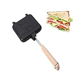 PW TOOLS Quadratische Bratpfanne, Doppelseitige Multifunktions Bratpfanne, Sandwich Toaster, Frühstückszubereiter, Sandwich Backform, Antihaft Backform Für Die Hausmannskost