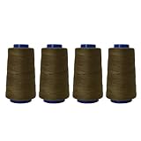 FCNBTTW Nähgarn, Polyester, Nähgarn, Stickmaschinengarn, je 914 m, für Nähmaschinen, Handsteppen, 4 Spulen