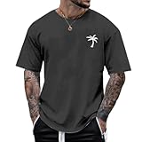 Herren T Shirt Leinenhemd Herren Kurzarm Hemd Sommer Freizeithemd Strandhemd Baumwolle Leinen Einfarbig Shirts Hemden Kurzarm Tshirt 4XL Tshirt Sport