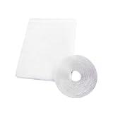 DOITOOL Selbstklebendes Fliegengitter mit Netzvorhang und Klettband Weiß Atmungsaktives Mückenschutznetz für Fensterrahmen Einfache Montage ohne Bohren Pack