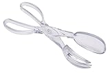 KC BLUE Acryl-Salatzange/Servierer, Edelstahl, Transparent, 6.5 x 10 x 34 cm, 6-Einheiten