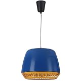 HIYAZZA Retro Creative Two-Color Shade Pendelleuchte, Einzelkopf-Schmiedeeisen-Beleuchtung, Hängeleuchte, einfache Laterne, dekorativer Kronleuchter, geeignet für Garagenbauernhäuser.