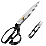 Handi Stitch Schneider Schere mit Fadenschneider - Schneiderschere Stoffschere - Profi Nähschere Stoffschere Scharf 22,86cm aus Edelstahl - Textilschere zum Schneiden und Nähen
