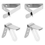 JECOMPRIS 4 Stück Thermometer Clips Edelstahl Halterung für Grill Fleischthermometer für Bbq Backofen Ölpfanne Kaffeehalterung Präzise Temperaturmessung Beim Kochen