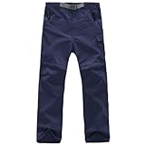 Männerhose Cargo wandelbare Outdoor-Wanderhose, leichte, atmungsaktive, lässige Workout-Jogginghose für Sport Alltag Thermohose Herren Winter(Marine,L)