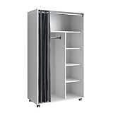 Vicco Kleiderschrank Doros, Flügeltürenschrank, Weiß, 100 x 168 cm