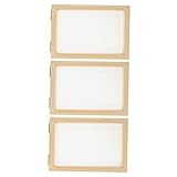 DIYEAH 3 Stück Materialpaket Für Holzkunst-bilderrahmen Kits Zur Papierherstellung Papierfaktor Kit Zur Papierherstellung Gemacht Papierhandwerk Basteln Papierrahmen Kleiner Kind Hölzern