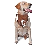Braune RindslederHunde-Bandanas Katzenwelpen-Schals Waschbares Haustier-Taschentuch